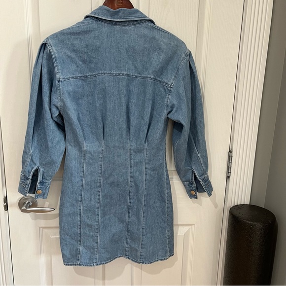 H&M long sleeve button up jean dress size small - Picture 10 of 10